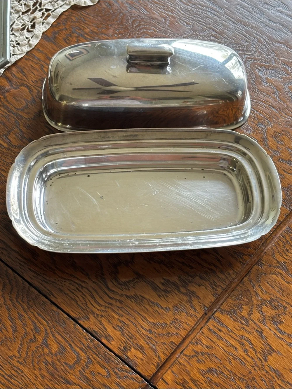 Reed & Barton Silver Plated Covered Butter Dish